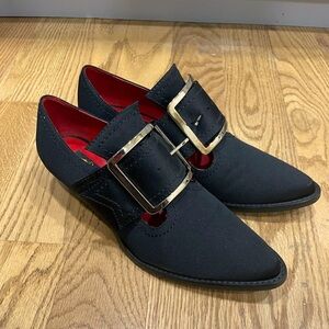 Von D. Coven silver buckle Vegan Shoes. Goth.